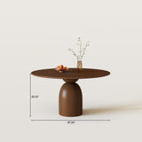 Mid Century Dining Table Set With 360° Rotating Lazy Susan