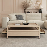 45in 4 Drawers Square Storage Coffee Table