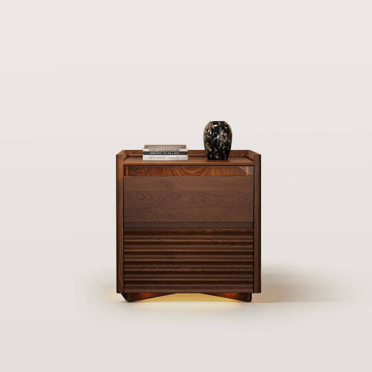 2-Drawer Bedroom Nightstand With LED Lighting