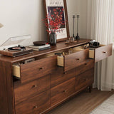 Mid-Century Luxury Storage Cabinet 9-Drawer Dresser