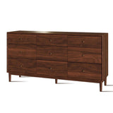 Mid-Century Luxury Storage Cabinet 9-Drawer Dresser