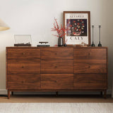 Mid-Century Luxury Storage Cabinet 9-Drawer Dresser