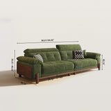 Deep-Seat Upholstered Sofa with Adjustable Headrest