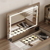 Luxury Extendable Makeup Vanity with Flip-up Mirror&Strip Lights