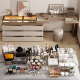Luxury Extendable Makeup Vanity with Flip-up Mirror&Strip Lights