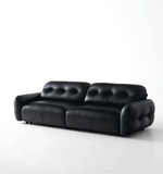 Multi-Functional Sofa Power Recliner Couch with Leather & Boucle Fabric