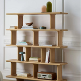 Cube 5-Tier Stack Bookshelf with Modular Open Shelving