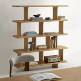 Cube 5-Tier Stack Bookshelf with Modular Open Shelving