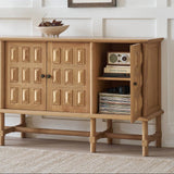 Grid Vintage Sideboard Buffet Cabinet with 4 Doors