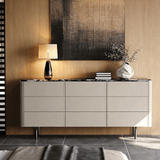 Stone 9-Drawer Dresser Buffet Cabinet with Ample Storage