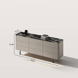 Stone 9-Drawer Dresser Buffet Cabinet with Ample Storage