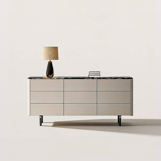 Stone 9-Drawer Dresser Buffet Cabinet with Ample Storage