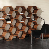 Honeycomb Wave Modular Wall Shelf Geometric Display Shelf
