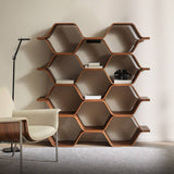 Honeycomb Wave Modular Wall Shelf Geometric Display Shelf