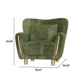 Modern Upholstered Armchair Lounge Chair with Wide Backrest