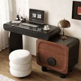 Mid-Century Modern Flip-Top Makeup Vanity with Hidden Mirror