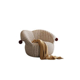 Swivel Clown Accent Chair Houndstooth Upholstered Lounge Chair