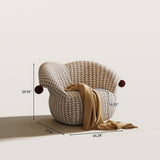 Swivel Clown Accent Chair Houndstooth Upholstered Lounge Chair
