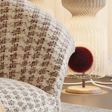 Swivel Clown Accent Chair Houndstooth Upholstered Lounge Chair