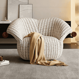 Swivel Clown Accent Chair Houndstooth Upholstered Lounge Chair
