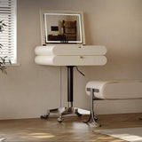 Height-Adjustable Makup Vanity Desk with Rolling Wheels