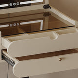 Height-Adjustable Makup Vanity Desk with Rolling Wheels
