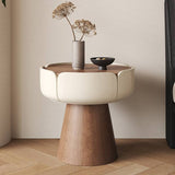Modern Petal-Shaped Side Table Nightstand with Drawers