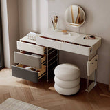 Minimalist 5-Drawer Makeup Vanity with Stainless Steel Legs