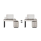 Light Luxury Extendable Makeup Vanity with Large Rectangular Mirror