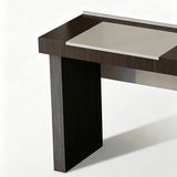 Modern Extendable Makeup Vanity Desk with Hidden Flip Mirror