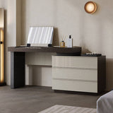 Modern Extendable Makeup Vanity Desk with Hidden Flip Mirror