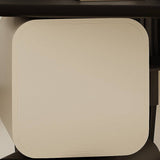 Curved Home Office Desk with Side Storage&Movable Chair