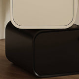Curved Home Office Desk with Side Storage&Movable Chair