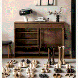 Mid-Century Entryway Shoe Storage Organizer with Large Capacity