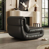 Cloud-Like Lounge Chair with Rounded Silhouette for Living Room