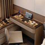 Modern Extendable Makeup Vanity Desk with Lift Mirror