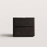 Minimalist 2-Drawer Nightstand with Stone Top for Bedroom
