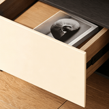 Diamond Shaped Nightstand with Glass Top and Open Shelf