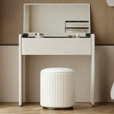 Compact Flip-Top Makeup Vanity Desk with Large Hidden Mirror