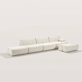 Modular Curved Sectional Sofa with Organic Silhouette for Living Rooms