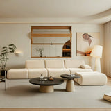Modular Curved Sectional Sofa with Organic Silhouette for Living Rooms