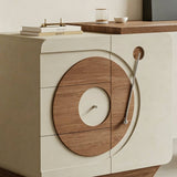 Extendable Makeup Vanity Table with Vinyl Record Design