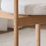 Wood Chair with Curved Soft Upholstered Backrest