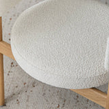 Wood Chair with Curved Soft Upholstered Backrest