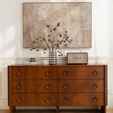 6-Drawer Wood Dresser Storage Cabinet with Vintage Style
