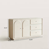 Sideboard Storage Cabinet with 2 Arched Doors and 3 Drawers