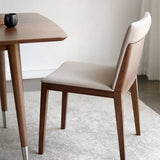Minimalist Upholstered Dining Chair with Wide Seat