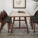 Sintered Stone Dining Table with Triangular Brace Support