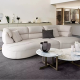 Modular Curved Sectional Sofa with High Backrest for Living Room