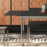 Sintered Stone Dining Table with Hollow Stainless Steel Support
